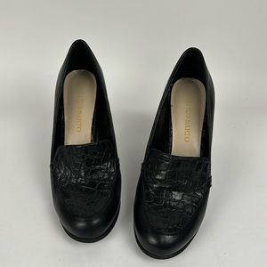 Franco Sarto leather Black 4” heel Rosana pumps